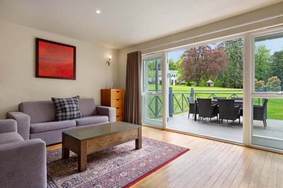 2 Bedroom Lodge terrace at Duchally Hotel & Country Estate