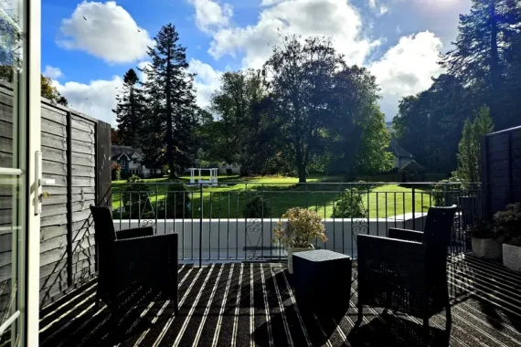 Deluxe Room terrace at Duchally Hotel & Country Estate 